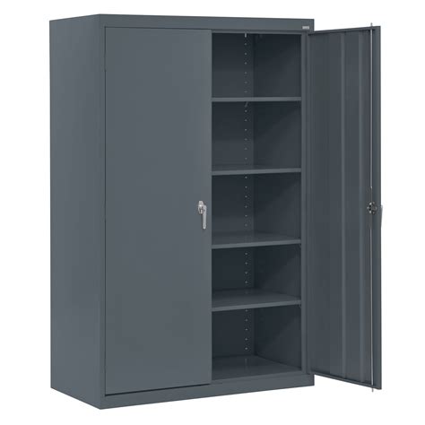 locking storage cabinets with shelves